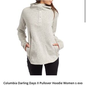 Columbia Darling Days Il Pullover Hoodie Women Small Tan Brown Geometric Print